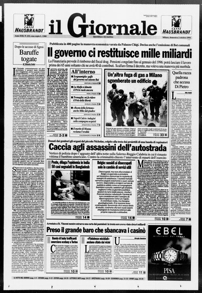 Il giornale : quotidiano del mattino